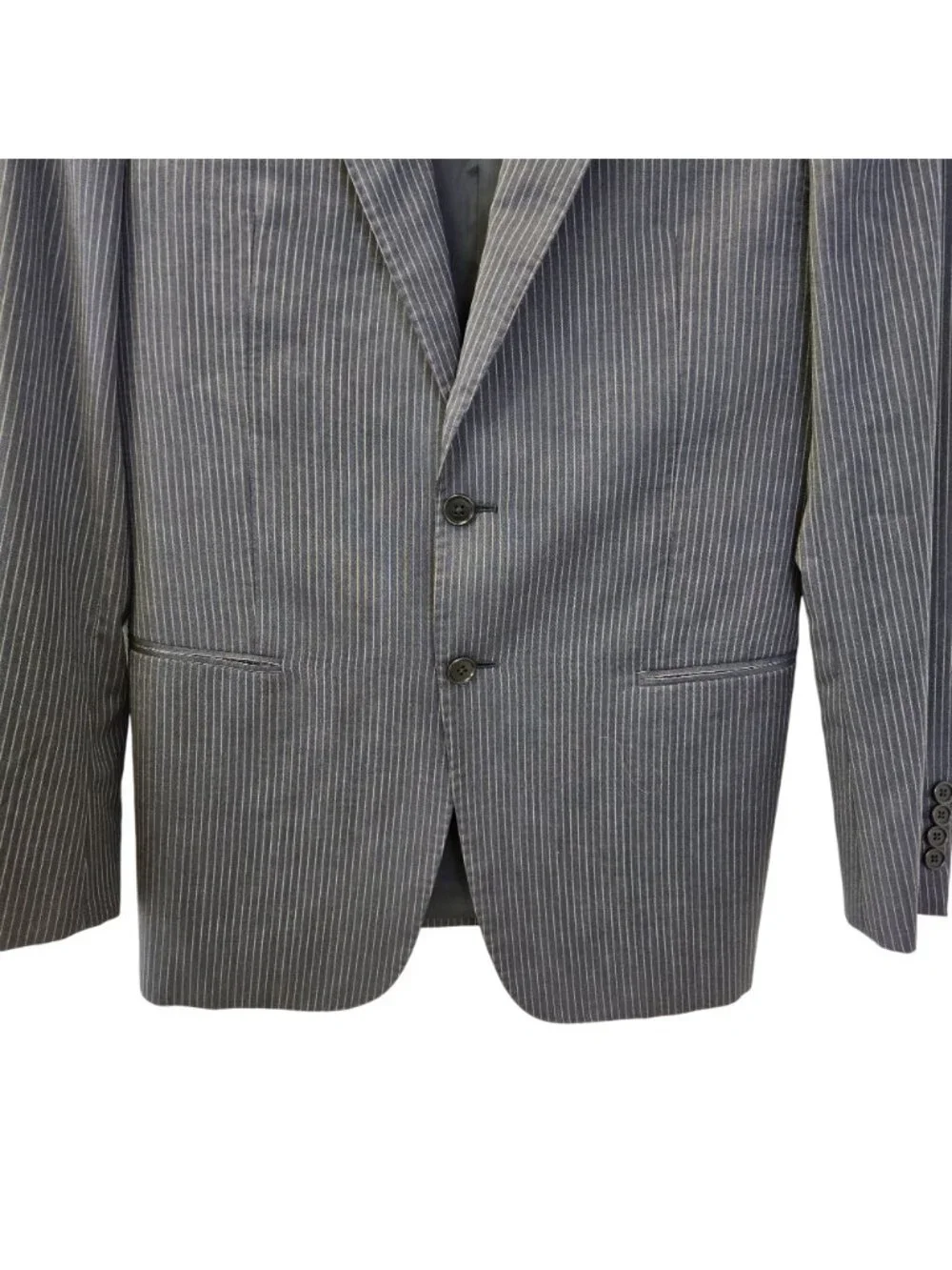 Giorgio Armani Collezioni 100% Wool Two Button Pinstripe Sport Coat Size 40R